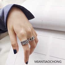 925 sterling silver Korean design retro multi-layer winding old index finger opening Joker personality female ring