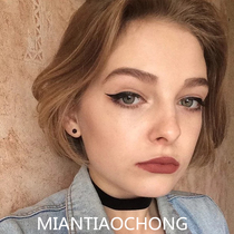 European and American style chic silver 925 stud earrings mini earrings super small ear bone nail short hair earrings female black earrings