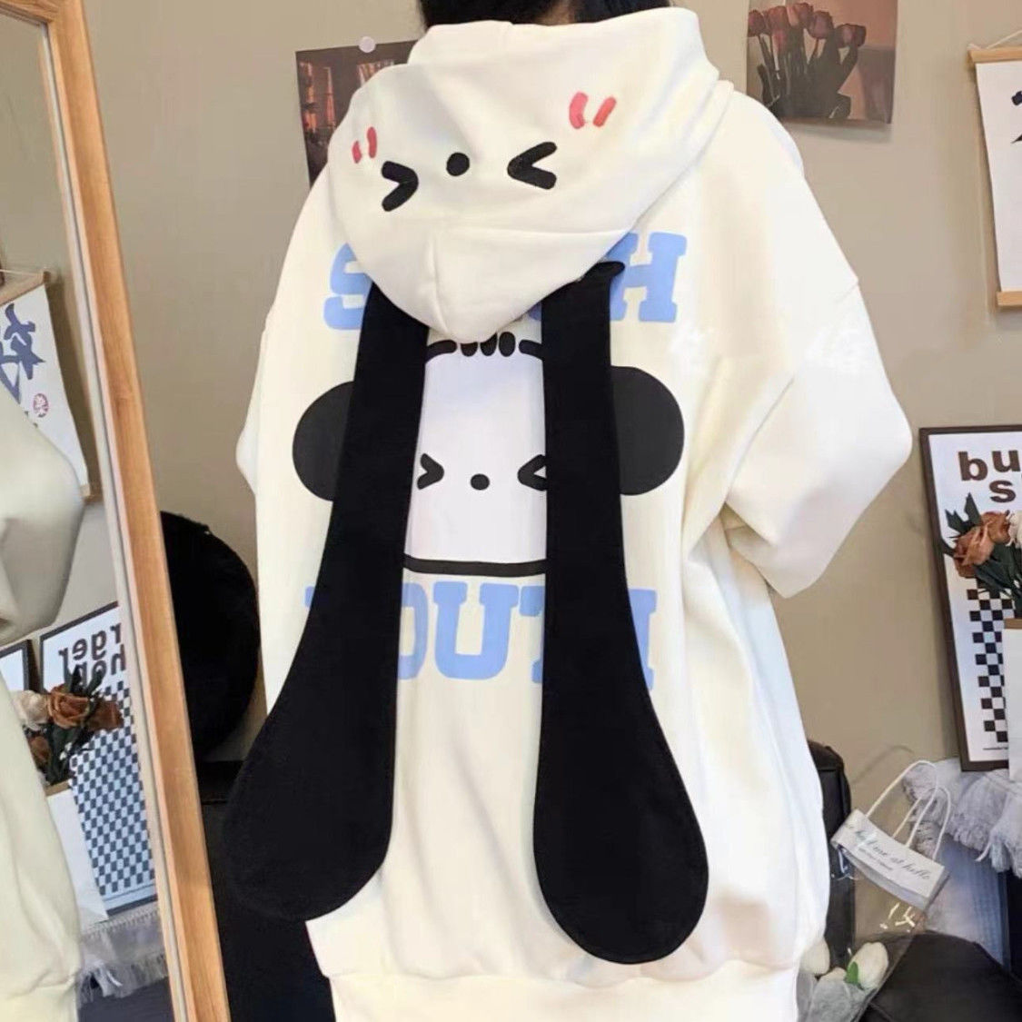 Big Rabbit Ears Hooded Sweater Women's Autumn Niche Cartoon New Ins ...