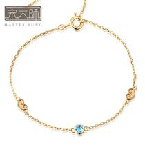 Song Shaoguang mascot Ruyi heart five-color crystal 925 silver bracelet