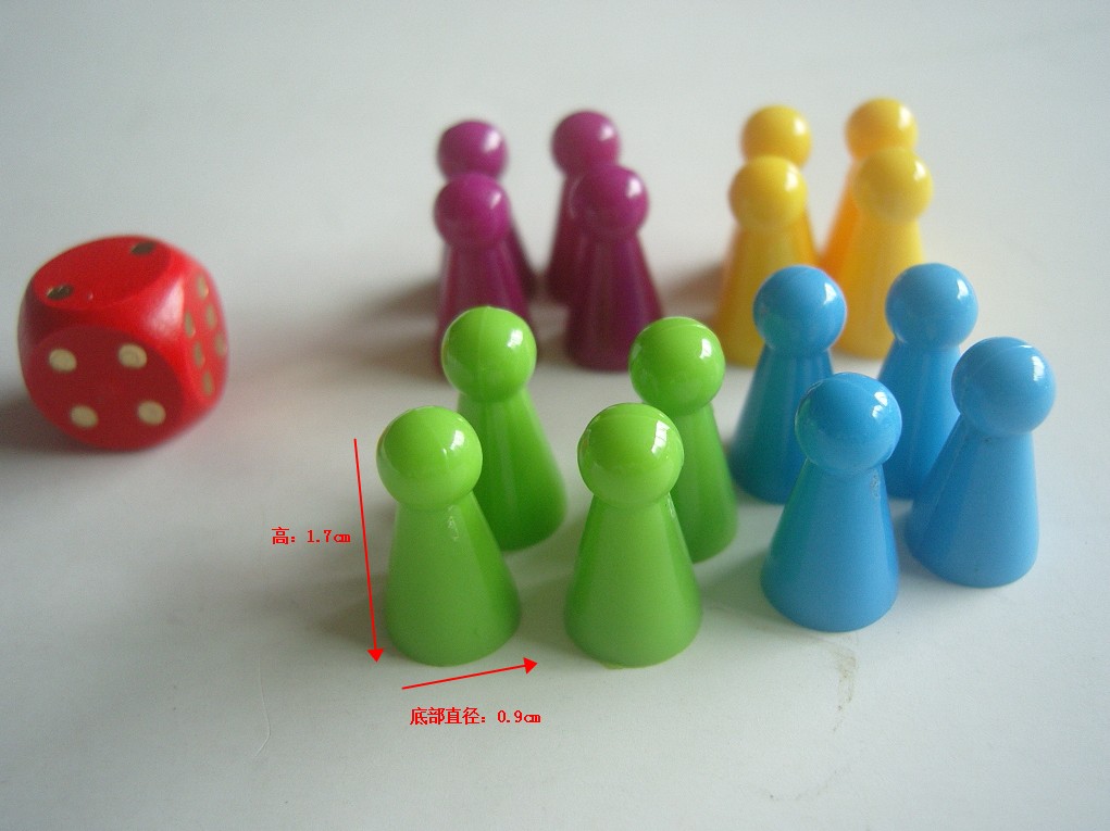 Checkers Chess Pieces Accessories Plastic Flying Pieces Herringbone Chess Plus Dice Mini-Checkers Children Colorful Checkers Colors