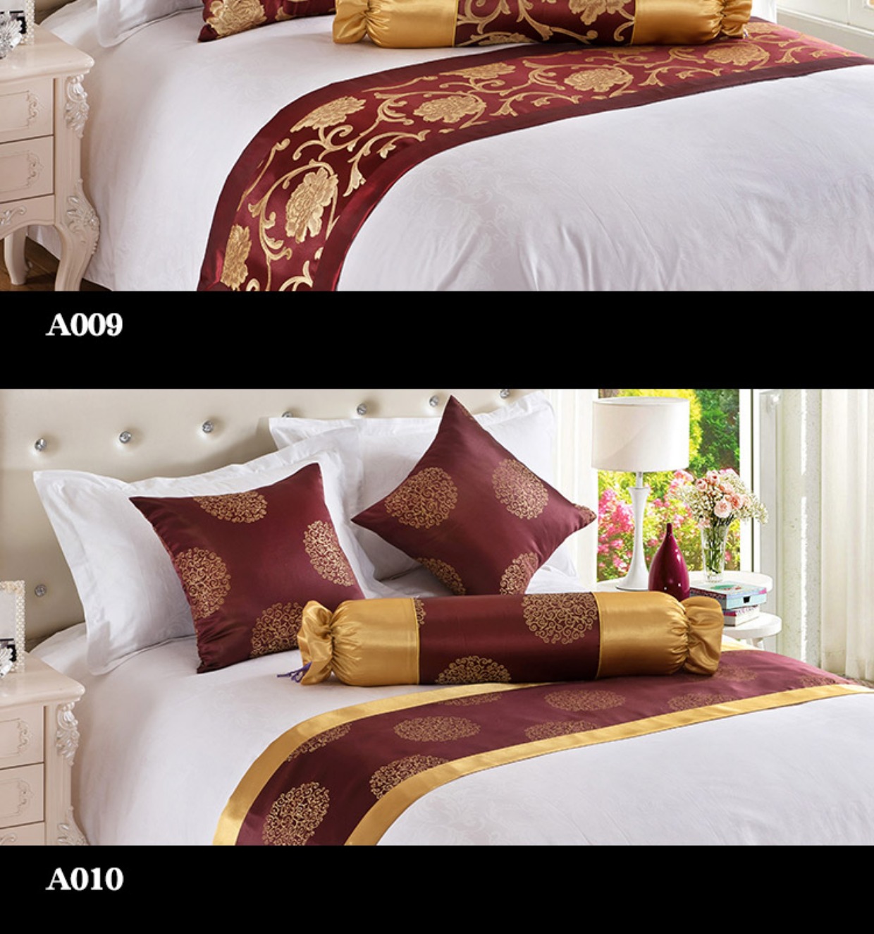 Khách sạn khách sạn giường ngủ đuôi giường cờ đuôi giường mat cao cấp khách sạn giường đuôi giường trải bàn cờ sen tấm ra trải nệm
