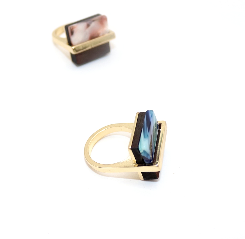 Vintage Style Geometric Alloy Acetic Acid Plating Women's Rings display picture 4
