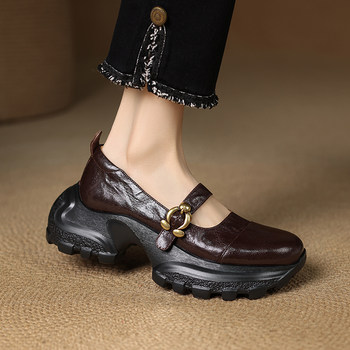 Thick-soled one-liner buckle mary jane women's shoes 2025 new Thick-soled one-liner buckle mary jane women's shoes 2025 new