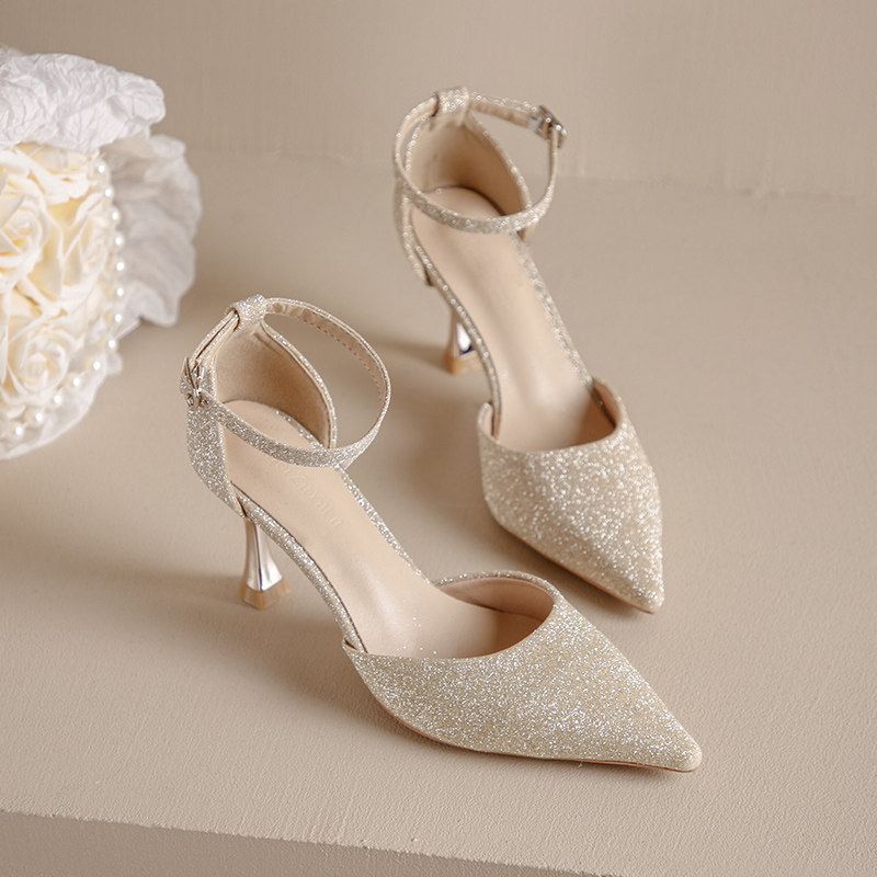sachin and babi light blue dress Champagne color wedding shoes + FREE SHIPPING