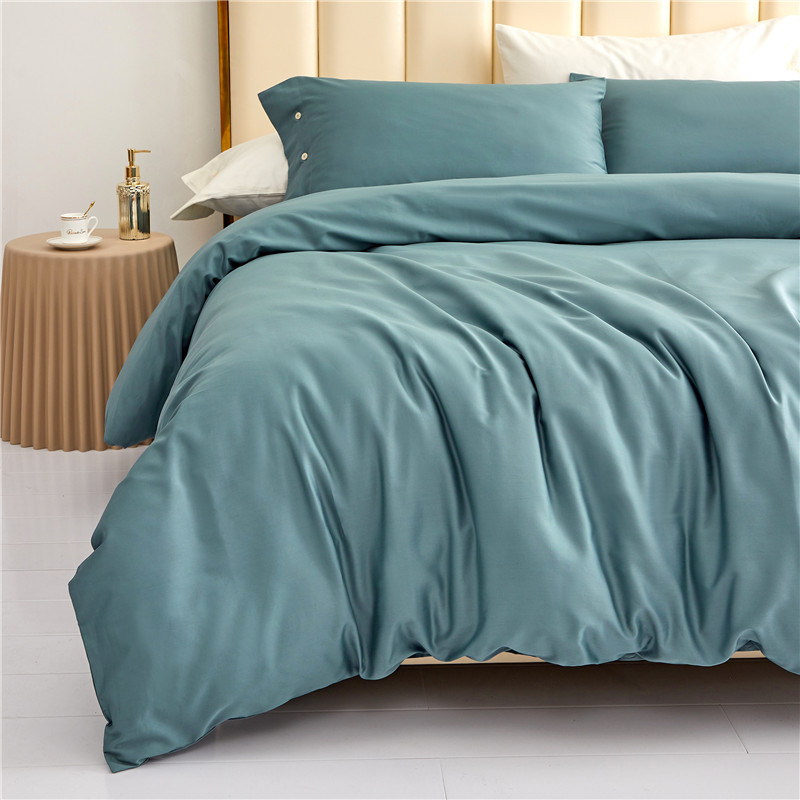 High-end 60 long velvet quilt cover Solid color simple satin quilt cover double increase soft and smooth cotton