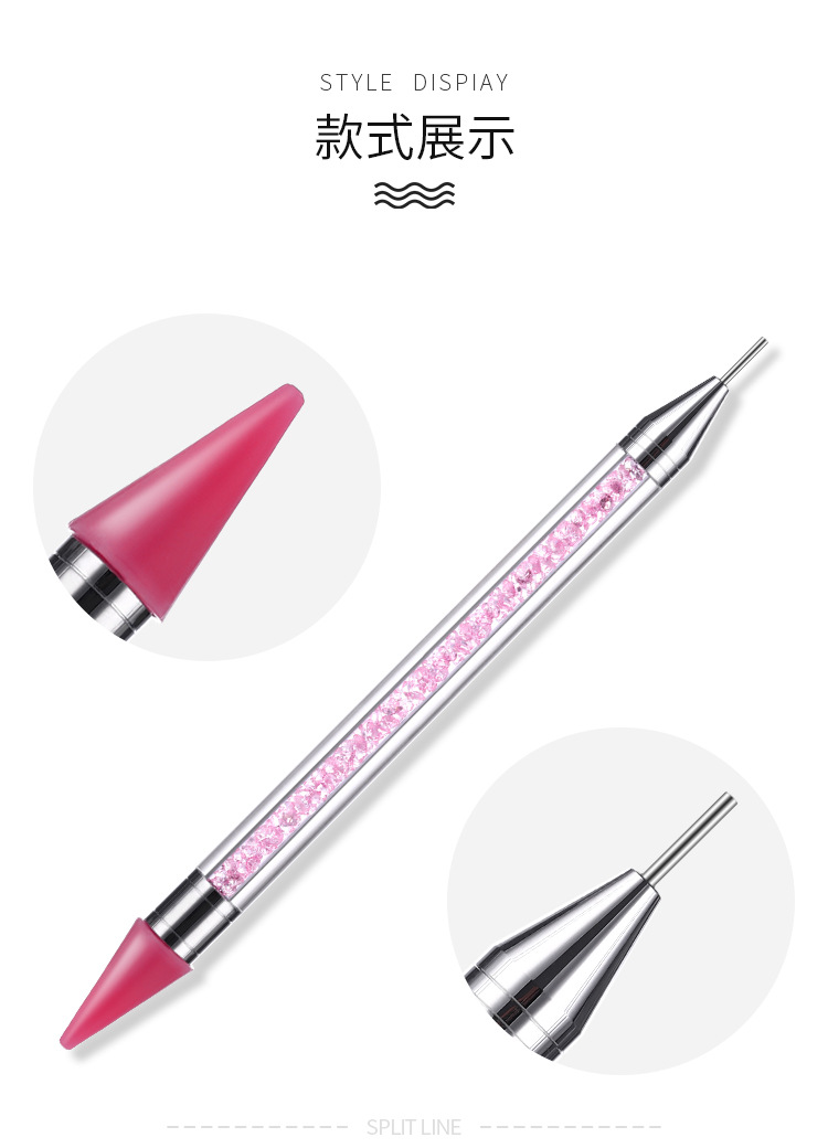 Dụng cụ khoan móng tay acrylic mũi khoan đôi đầu bút chì đa năng Sáp đầu khoan móng tay - Công cụ Nail cọ vẽ móng