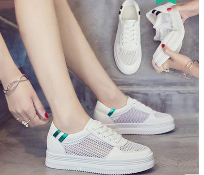 Customize the physical and mental disorder person's high and low shoes length of foot single only heightening base small white shoes new 100 hitch version student board shoes