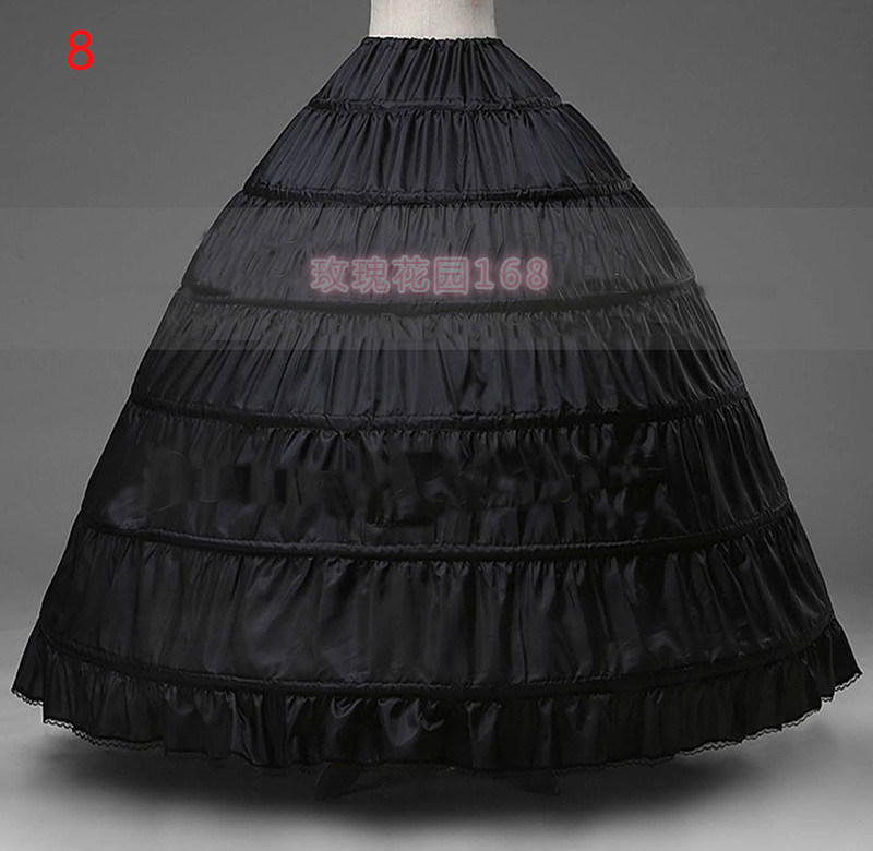 Wedding dress six width width steel ring diameter 120cm plus skirt black special caravan skirt Y600 can be customized