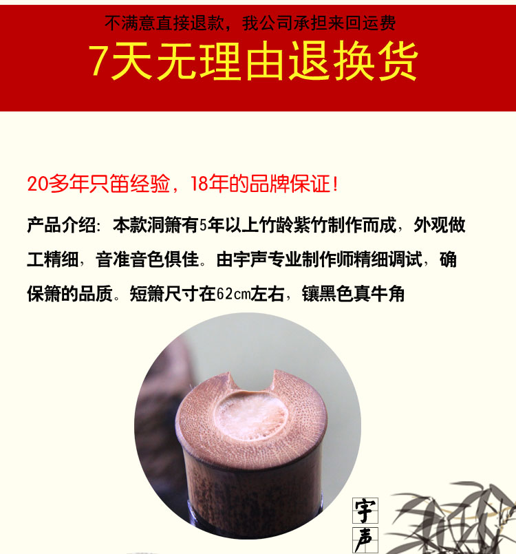 Một phần của Zizhu Người mới bắt đầu ngắn 箫 tám lỗ 箫 Nhạc cụ Xiao chuyên nghiệp Zizhu ngắn Gửi phụ kiện - Nhạc cụ dân tộc đàn tranh việt nam