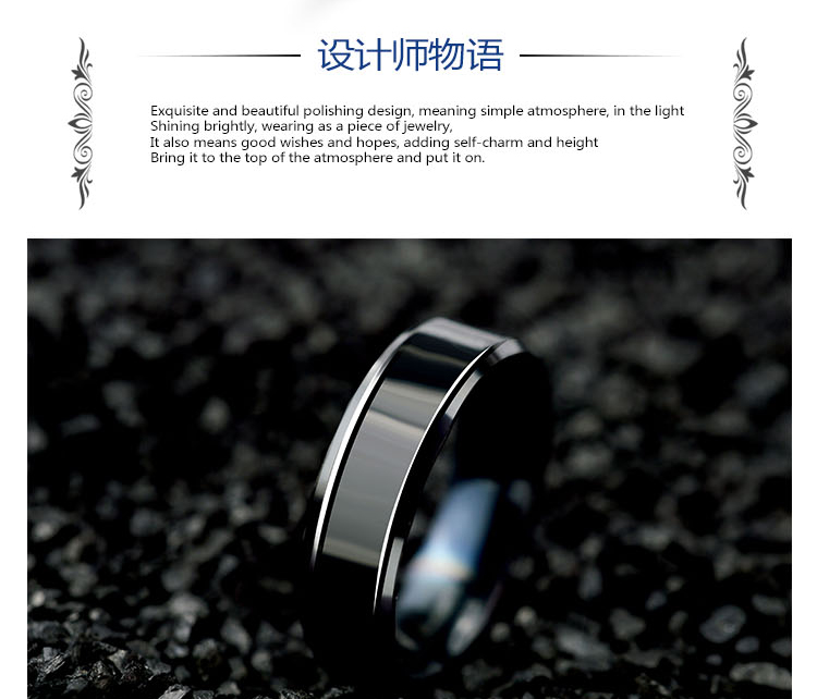 Hàn Quốc thời trang nam cá tính sinh viên titan thép nhẫn thủy triều người độc đoán phiên bản ánh sáng mát mẻ đơn giản chỉ số ngón tay giữa ngón tay nhẫn nhẫn chrome heart