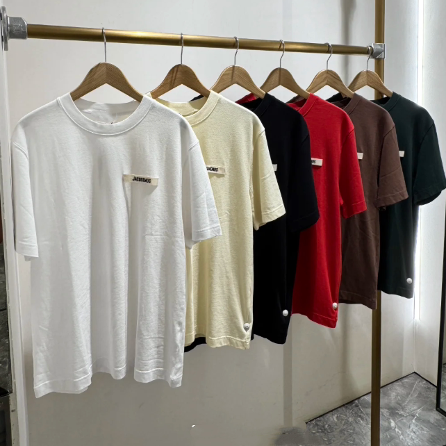 Jacquemus Le T-Shirt Jac Chest Embroidered Ribbon Micro-Label Decoration Unisex Short-Sleeved T-Shirt