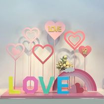 Valentines Day decorated with loving lightsScenesPreferences for the jewelry shop window of the wedding and celebration of the Wedding Mei Chen atmosphere