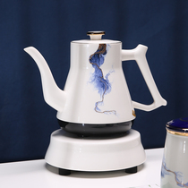 Hengyue intelligent automatic water kettle sheep fat jade white porcelain electric kettle household remote control electric teapot ceramics