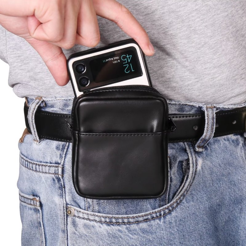 Folding Screen Samsung Z Flip3 4 5 6 Phone Waist Bag with Belt Clip Motorola Razr40 5g for Men
