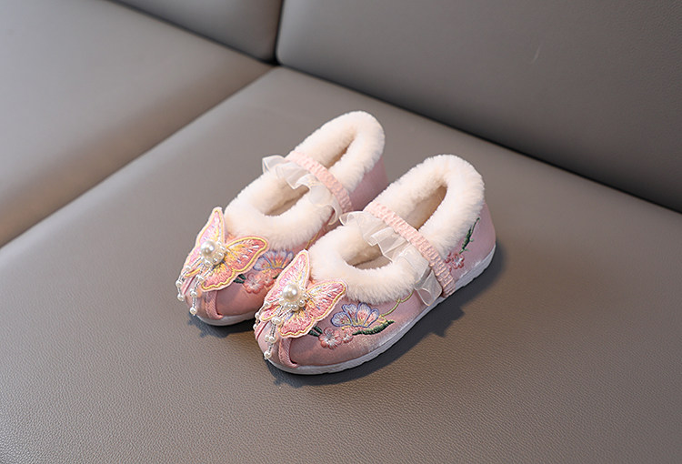 Spring Children's Hanfu Shoes, Girls' Traditional Embroidered Shoes, Baby Girl Shoes, National Trend Embroidered Dance Shoes, Breathable Cloth Shoes — 10