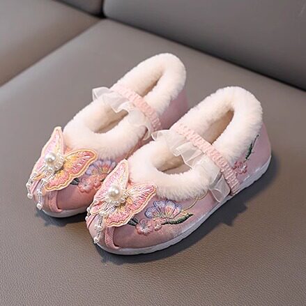 Spring Children's Hanfu Shoes, Girls' Traditional Embroidered Shoes, Baby Girl Shoes, National Trend Embroidered Dance Shoes, Breathable Cloth Shoes — 5
