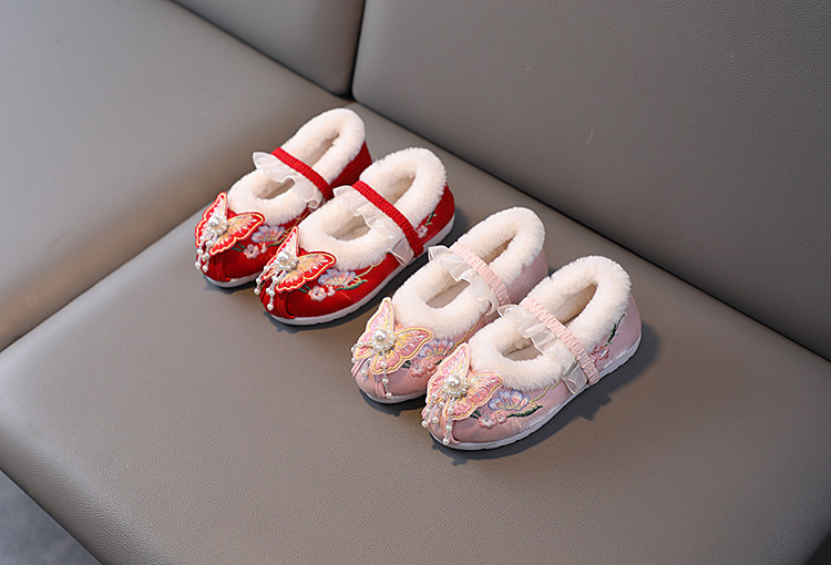 Spring Children's Hanfu Shoes, Girls' Traditional Embroidered Shoes, Baby Girl Shoes, National Trend Embroidered Dance Shoes, Breathable Cloth Shoes — 11