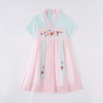 Childrens Hanfu dress 2022 new net red skirt personality ethnic style big children and girls Tang suit foreign style trend