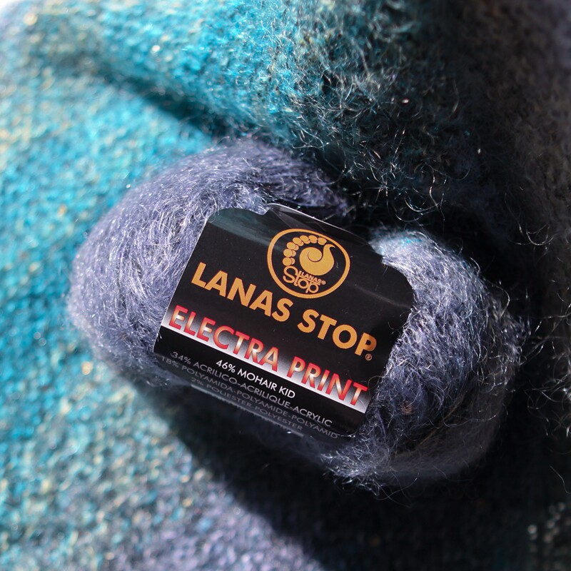 Mohair LANAS STOP ELECTRA PRINT Sequined ponytail