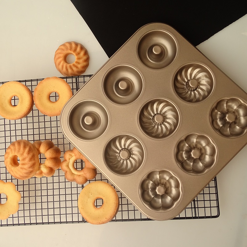 Household donut mold oven tools cartoon children 6 12 even muffin cupcake baking tool set