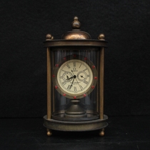 Antique cloisonné old-fashioned pure copper mechanical clock ornaments European retro Western clocks home decoration collection