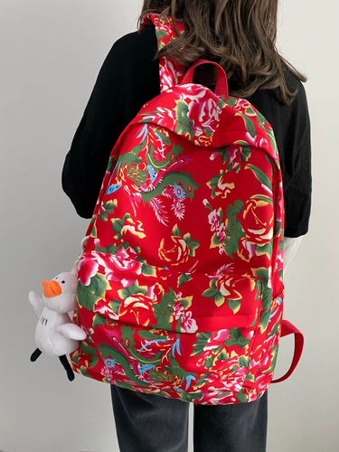 Этнический вместительный и большой рюкзак, небольшой дизайнерский ранец, сумка через плечо, этнический стиль, подходит для студента