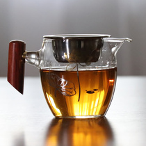 Gongfu tea heat resistant high temperature glass fair cup with tea leak filter sub-tea instrumental size number thickened glass male cup