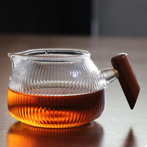 Gongpai glass tea Sea single high temperature resistant wooden handlebar tea divider kung fu tea set tea ceremony