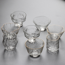 High temperature resistant hammer glass small cup tea bowl tea cup Cup master heat resistant cup kung fu tea set accessories set