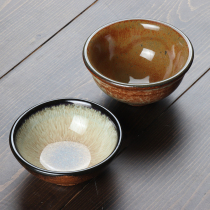 Chang Yitang kiln ceramic small cup coarse pottery cup kung fu tea bowl kung fu small tea cup tea set accessories