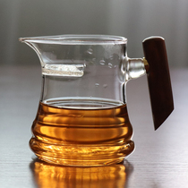 Meet and meet Japanese heat-resistant Road cup glass ribbon tea leak integrated Crescent Cup high temperature tea set tea filter