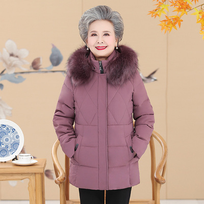 妈妈冬季棉袄奶奶棉衣加厚外套