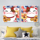 Lucky cat diamond painting 2024 new cartoon animal festive cat 5d diamond cross stitch ຫ້ອງຮັບແຂກຫ້ອງນອນເຕັມໄປດ້ວຍເພັດ