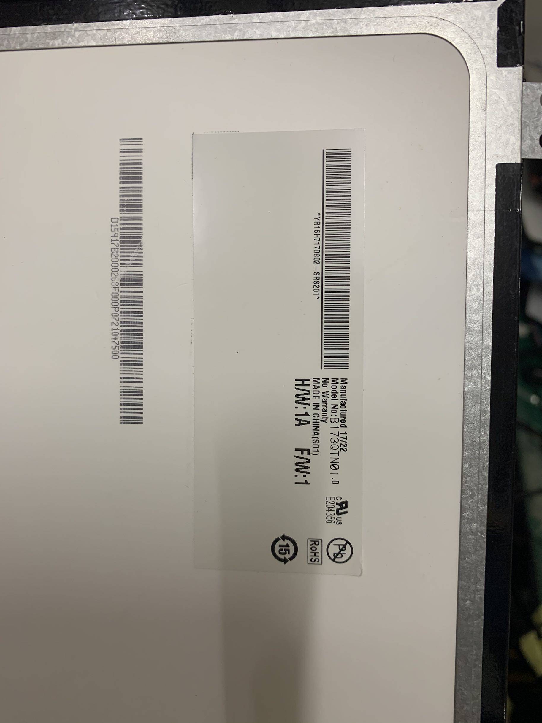 3K resolution 40 pin EDP120HZ screen B173QTN01 0 B173QTN01 3 2 B173QTN01 2 01 3 01 4