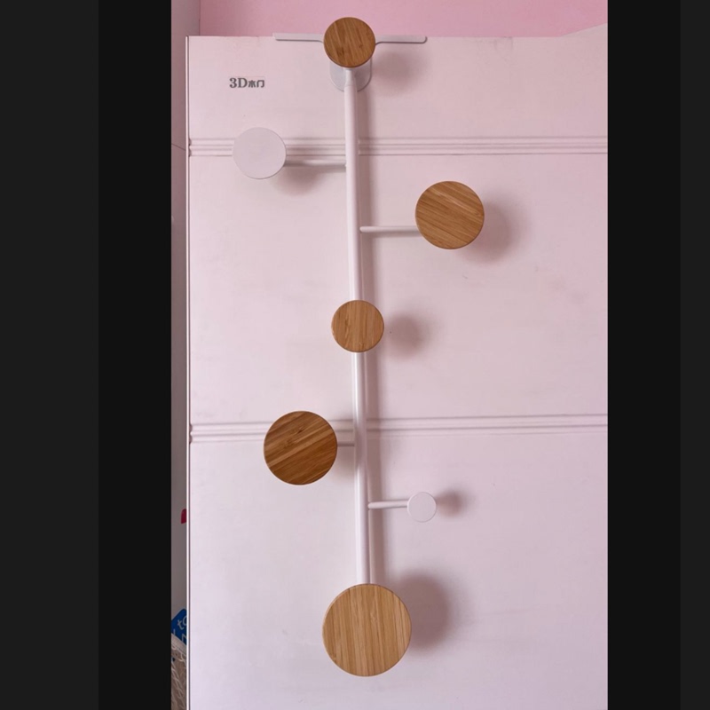 Ikea Beifis Door-Mounted Clothes Hook, Adjustable Hook, No Need to Drill Holes Behind the Door, Traceless Children's Coat Hook