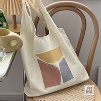 Original self -made Montelian casual laziness, laziness ins -shoulder bag environmentally friendly shopping bag canvas school bag women