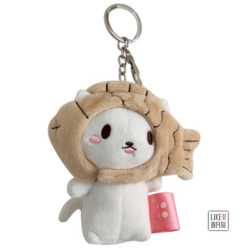 Японская съёмная клубника, брелок, кукла, шапка, популярно в интернете, кот