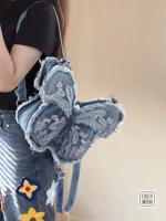 Джинсовая сумка на одно плечо, надевается на плечо