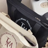 Корейская молния оригинального дизайна 𫔀Дорожная сумка из утолщенной парусины Tote литературно-простая повседневная сумка 𫔮Универсальная студенческая сумка через плечо