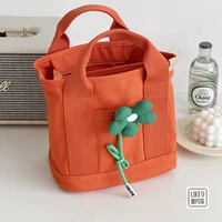 Красная зеленая сумка, в цветочек