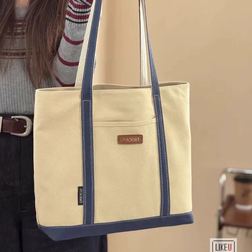 Оригинальный дизайн японский и корейский литературный пригородной полиэфирный волокно сплайсинговый сплайсинг холст тота