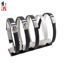 High-grade stainless steel belt ring belt display rack belt shelf row belt rack display props