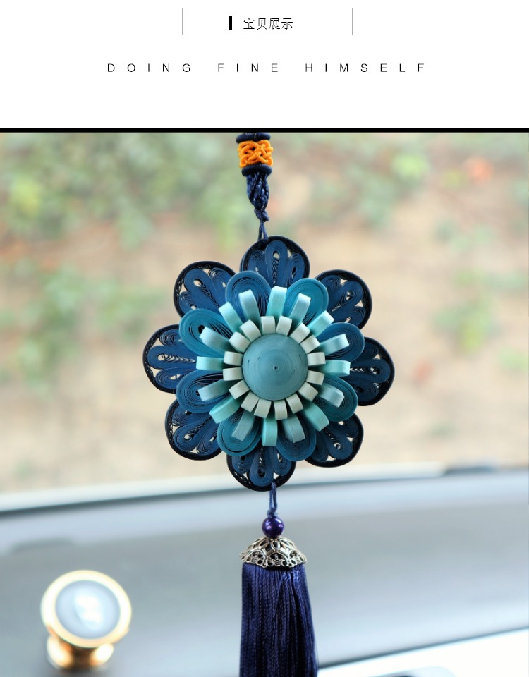 Yan giấy xe treo thủ công DIY vật liệu gói sáng tạo trang sức tua rua origami xe treo đồ trang trí để gửi hướng dẫn do choi tre em
