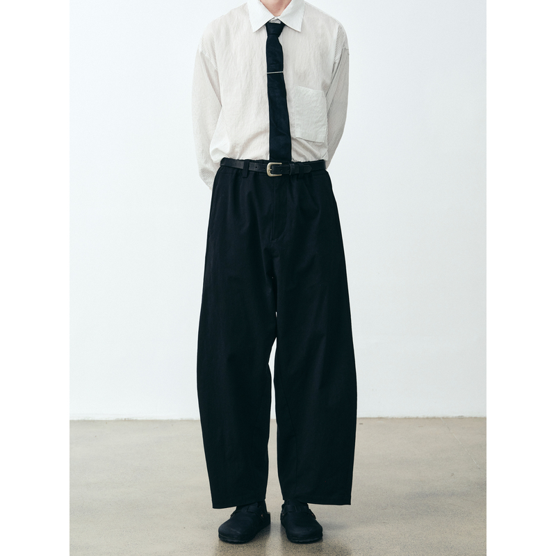 Grainmustard “Asymmetrical Pants” Bias-Cut High-Waisted Wrinkled Lace-Up Casual Pants Grainmustard “Asymmetrical Pants” Bias-Cut High-Waisted Wrinkled Lace-Up Casual Pants