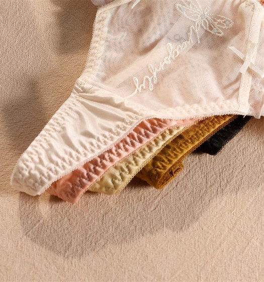 2024訫心蕾丝透明性感无痕丁字裤亲肤防敏纯棉裆弹性透气T裤女