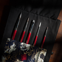 Limited edition Zhuyu Hall signed watercolor pen set illustration watercolor squirrel hair brush brush brush