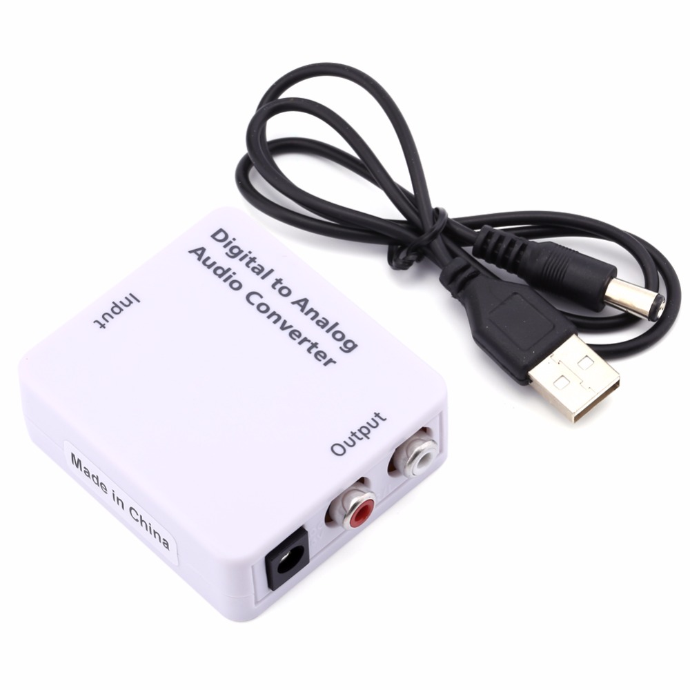 Digital to Analog Audio Converter Adapter Optical Coaxial