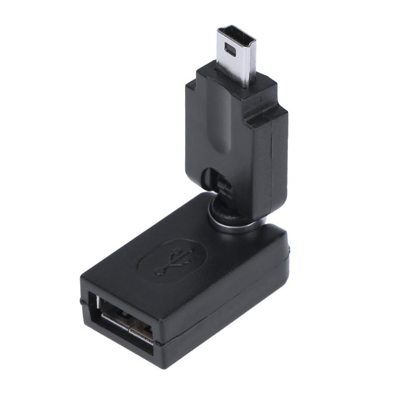 360 Degree Rotating Mini USB to USB 2 0 Female OTG Adapter