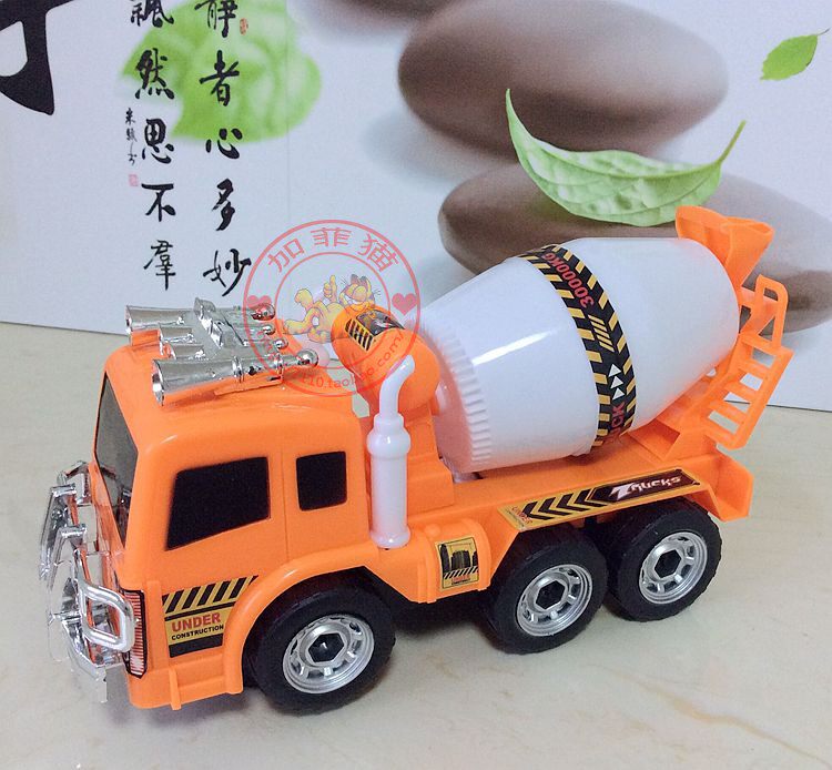 Electric cement mixer A variety of functional combinations of construction engineering vehicles toys light music universal driving